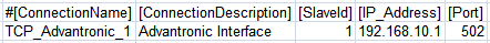 Connections Section (When Not Used Fields Are Collapsed)