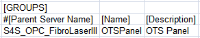 Groups Section (When Not Used Fields Are Collapsed)