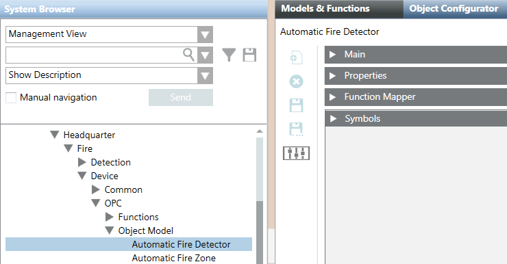 The Automatic Fire Detector Object Is Selected to Be Customized